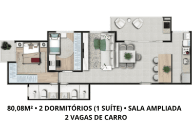 VISTA VERDE (67M E 70M E 80m²) – 2 E 3 DORM (SUÍTE) – 1 ou 2 VAGAS – VILA ALZIRA / ASSUNÇÃO
