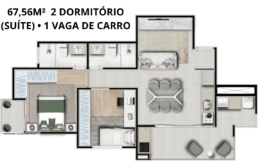 VISTA VERDE (67M E 70M E 80m²) – 2 E 3 DORM (SUÍTE) – 1 ou 2 VAGAS – VILA ALZIRA / ASSUNÇÃO