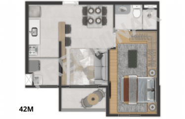 START JOY (42, 51 E 54m²) – 1 E 2 DORM (SUÍTE) – 1 VAGA – CENTRO