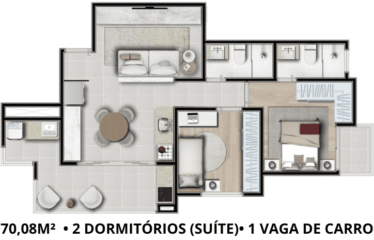 VISTA VERDE (67M E 70M E 80m²) – 2 E 3 DORM (SUÍTE) – 1 ou 2 VAGAS – VILA ALZIRA / ASSUNÇÃO