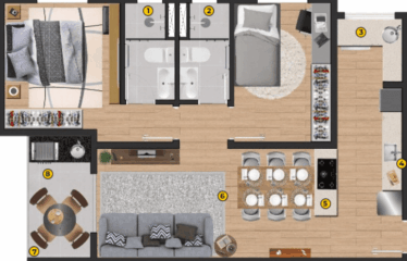 ATLÂNTICA (58 E 79M²) 2 E 3 DORM (SUÍTE) – 1 OU 2 VAGAS – VALPARAÍSO