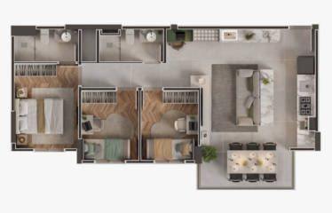 LANDSCAPE (60 E 75M²) 2 E 3 DORM (SUÍTE) – 1 E 2 VAGAS – PARAÍSO – AV PEREIRA BARRETO