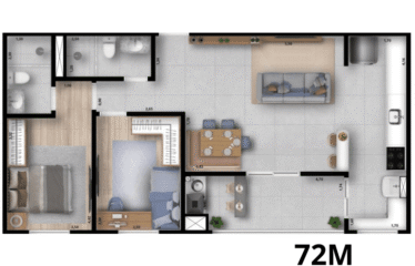 ILHA DE MURANO (72 E 86m²) – 2 E 3 DORM (SUÍTE) – 1 E 2 VAGAS – BAIRRO JARDIM