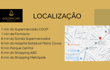 GOLDEN LIFE (50m²) – 2 DORM- 1 VAGA CARRO- MINHA CASA MINHA VIDA – PARAISO – PROX. SHOPPING