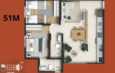 HAUS- 51 E 53M²- 2 DORM (SUÍTE) – 1 E 2 VAGA- NOVA PETRÓPOLIS / SANTA TEREZINHA – MCMV