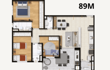 MOTIRÓ CASA BRANCA -57M/ 70M E 90M – 2 E 3 DORM(SUÍTE) – 1 OU 2 VAGAS – CASA BRANCA / CENTRO