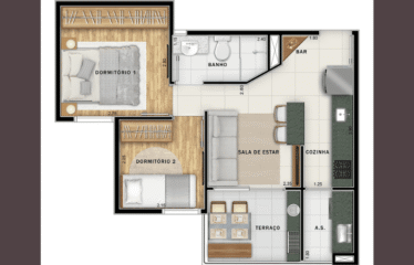 VIP GALES – 39M² – 1 VAGA – VILA PRINCIPE DE GALES – MINHA CASA MINHA VIDA
