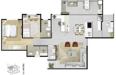 CONCEPT (92m²) – 3 DORM (SUÍTE) – 2 VAGAS – CAMPESTRE