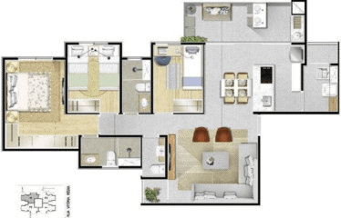 CONCEPT (92m²) – 3 DORM (SUÍTE) – 2 VAGAS – CAMPESTRE