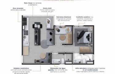 HORIZONTE CAMPESTRE (44 E 45m²) – 2 DORM ( SUÍTE) – 1 VAGAS – CAMPESTRE