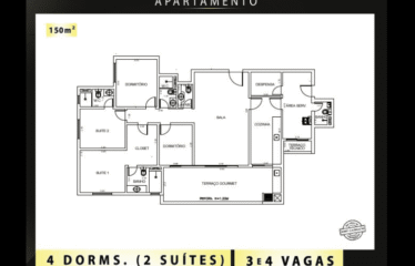 MARCO ZERO ONE  – 150 A 200M² – 4 DORM (2 SUÍTES) – JARDIM DO MAR