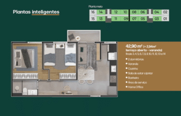 GREEN PARK – 41 A 43M – 2 DORM – 1  VAGA CARRO – CONCEIÇÃO – MINHA CASA MINHA VIDA