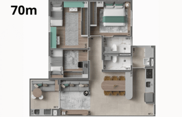 EXUBERANCE – 3 DORM (SUÍTE) – 70M – 1 e 2 VAGAS – RUDGE RAMOS