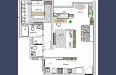 UP TOWN – 55M – 2 DORM (SUÍTE) – 1 VAGA – CENTRO