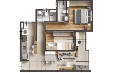 UP TOWN – 55M – 2 DORM (SUÍTE) – 1 VAGA – CENTRO