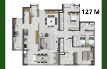 MOTIRÓ PARQUE CENTRAL – 82M – 106M- 127M – 3 DORM (SUÍTE) OU 3 SUÍTES – 2 OU 3 VAGAS