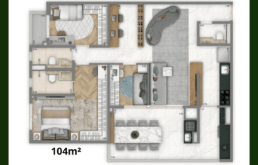 LIVING GRAND WISH JARDIM – AV.INDUSTRIAL- 74 A 126M² – 2 ou 3 DORM (SUÍTE) E 3 SUÍTES – 1 OU 2 VAGAS – BAIRRO JARDIM
