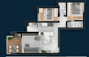 TERRAZZO JARDIM -57 A 68M – 2 DORM(SUÍTE) – 1 OU 2 VAGAS – JARDIM