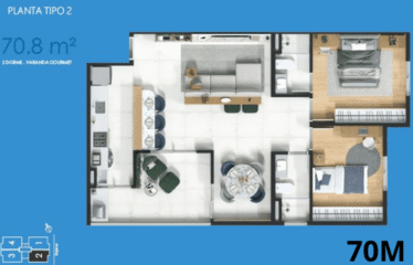 BLUME – BAETA NEVES (70M²) 3 DORM (SUÍTE) – 2 VAGAS