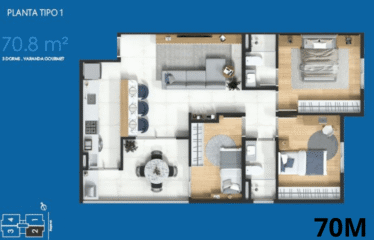 BLUME – BAETA NEVES (70M²) 3 DORM (SUÍTE) – 2 VAGAS