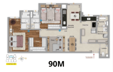 SOBERANO SANTA PAULA – 85 a 110M² – 2 e 3 SUÍTES – 2 VAGAS – SANTA PAULA