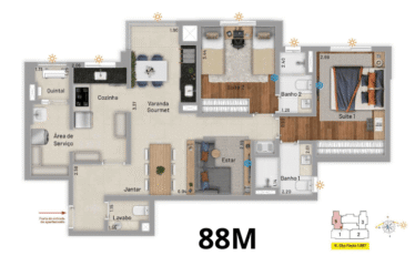 SOBERANO SANTA PAULA – 85 a 110M² – 2 e 3 SUÍTES – 2 VAGAS – SANTA PAULA
