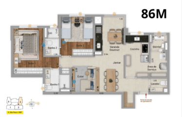 SOBERANO SANTA PAULA – 85 a 110M² – 2 e 3 SUÍTES – 2 VAGAS – SANTA PAULA