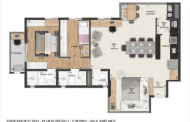 BALCONY – (82m²) – 3 DORM (SUÍTE) – 2 VAGAS – JARDIM BELA VISTA/ FLORESTA