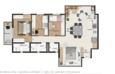 BALCONY – (82m²) – 3 DORM (SUÍTE) – 2 VAGAS – JARDIM BELA VISTA/ FLORESTA