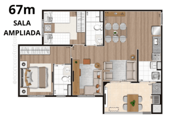 VISION – (48m,56m e 67m²) – 2 e 3 DORM (SUÍTE) -1 e 2 VAGAS – CAMPESTRE