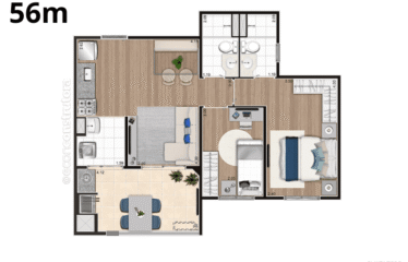VISION – (48m,56m e 67m²) – 2 e 3 DORM (SUÍTE) -1 e 2 VAGAS – CAMPESTRE