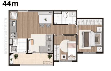 VISION – (48m,56m e 67m²) – 2 e 3 DORM (SUÍTE) -1 e 2 VAGAS – CAMPESTRE