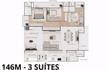 PAINITE (146 A 241m²) – 3 A 4 SUÍTES – 3 A 4 VAGAS – CENTRO