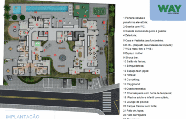 WAY PARQUE CENTRAL – 44 A 48M²- 2 DORM- 1 VAGA –  JARDIM CRISTIANE