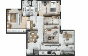 INFINITE – 3 DORM(SUÍTE) – 81M² – 2 OU 3 VAGAS – SANTA PAULA