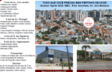 NEW WAY – 50M² – 2 DORM(SUÍTE)- 1 VAGA –  VILA ALICE / VILA BASTOS