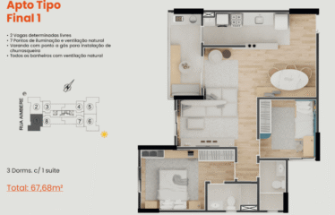 SÃO RAFAEL – 55 E 67M²-2 E 3 DORM(SUÍTE)- 1 E 2 VAGAS –  VILA CURUÇÁ / BANGU