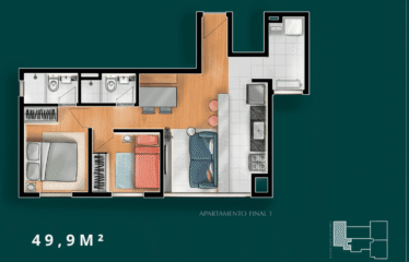 LISBOA (44 E 49M²) – 2 DORM – 1 VAGA – VILA BASTOS / JARDIM BELA VISTA