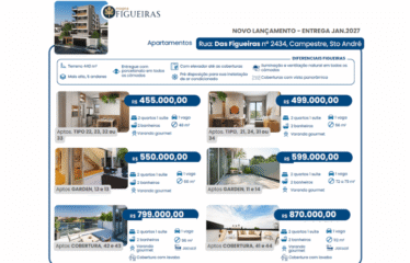 MAGNA FIGUEIRAS (48 A 112m²) – 2 DORM (SUÍTE)- 1 VAGA  – BAIRRO JARDIM / CAMPESTRE