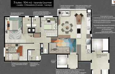 LE JARDIN – 104m² – 3 SUÍTES -2 VAGAS  – SANTA PAULA