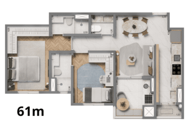 GRAND RESORT BY LIVING – AV.INDUSTRIAL- 52, 63, 75 E 102M² – 2 ou 3 DORM (SUÍTE) e 3 SUÍTES- 1 OU 2 VAGAS – BAIRRO JARDIM