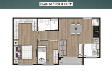 EVO (38 E 44M²) –  2 DORM – 1 VAGA – CANHEMA – MINHA CASA MINHA VIDA