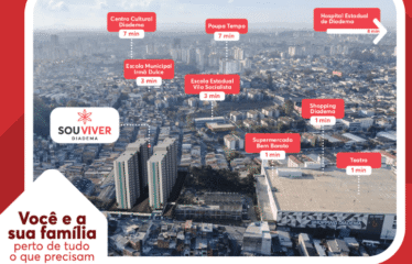 SOU VIVER DIADEMA- 44M²- 2 DORM – SERRARIA
