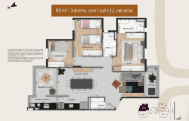 FORMA (67 E 85M²) – 2 E 3 DORM (SUÍTE)- 1 E 2 VAGAS – VILA CURUÇÁ / BANGU