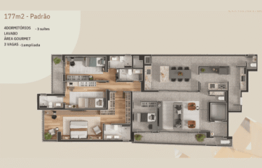 CONTEMPLARE (177M²) – 3 E 4 DORM – 3 VAGAS – RUDGE RAMOS