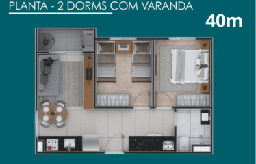 PARK VIEW- 40M – 2 DORM -0 OU 1 VAGA -MINHA CASA MINHA VIDA- BAIRRO PARAÍSO