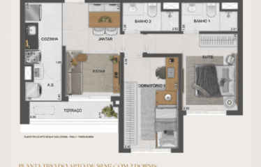 RESERVA SÃO CAETANO (59/68/ 79/ 89M²) – 3 SUÍTES – 1 E 2 VAGAS – FUNDAÇÃO – SCS