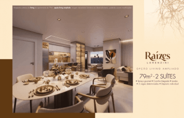 RAIZES SÃO CAETANO DO SUL (68 E 79M²) – 2 E 3 DORM (SUÍTE) – 1 E 2 VAGAS – CENTRO