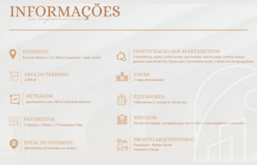 FONTELO RESIDENCIAL (108M²) – 3 DORM (SUÍTE) – 2 VAGAS – BAIRRO CAMPESTRE