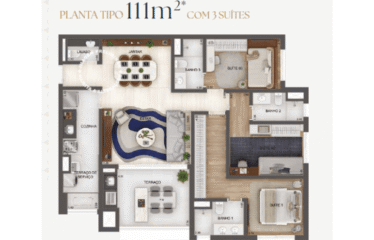 GRANRESORT RESERVA SÃO CAETANO (68 a 134mM²) – 2 SUÍTES a 4 DORM – 1 E 2 VAGAS – FUNDAÇÃO – SCS